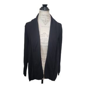 Doc & Amelia by Cintas Black Open Front Sweater Cardigan | Size Extra Small